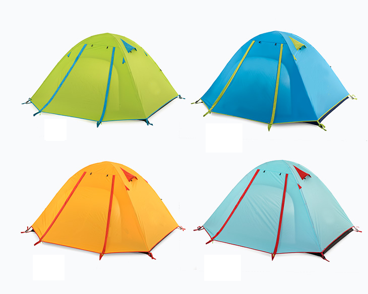 2016 New 4 Person 2 Layers Camping Tent,outdoor Tent with With Aluminum Alloy Poles