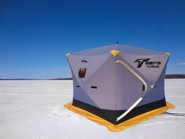 Pop up five Sided Insulated Ice Shelter for Ice fishing tent add cotton thicken 