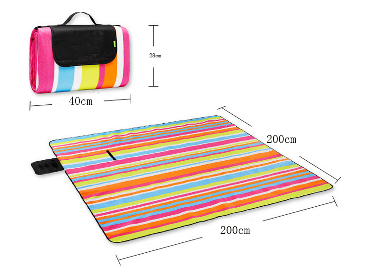 Custom Picnic Blanket Tartan Foldable Camping Picnic Mat with PEVA Waterproof Backing