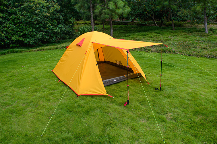 2016 New 4 Person 2 Layers Camping Tent,outdoor Tent with With Aluminum Alloy Poles