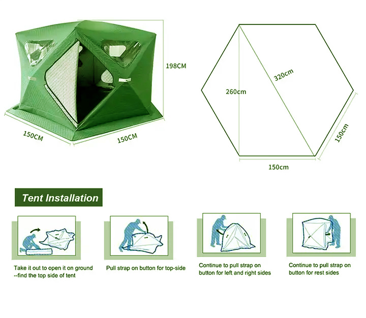 China Tent Manufacturer Stay Warm And Cozy with Our Ice Fishing Tent 