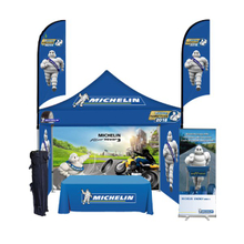 Pop Up Canopy Marquee Custom Logo Printed Trade Show Advertising Folding Tent with Flag