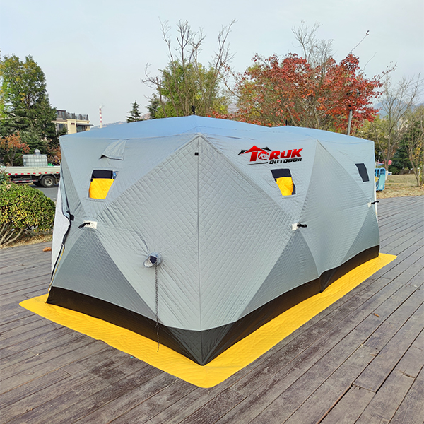 Double Room FatFish Series Pop-Up Portable Ice Fishing Shelter for 6-8 Persons 