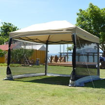 3x3m Pop Up Folding Tent with Mesh Side Wall for Camping