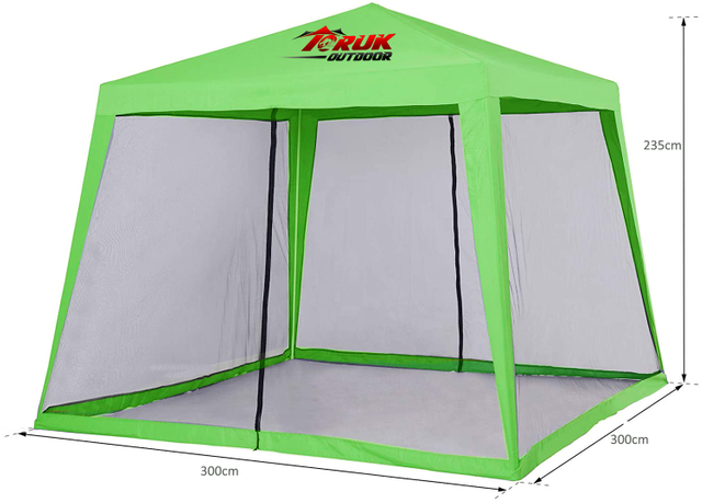 3x3m Screen Sun Shelter with Mesh Walls Canopy Tent