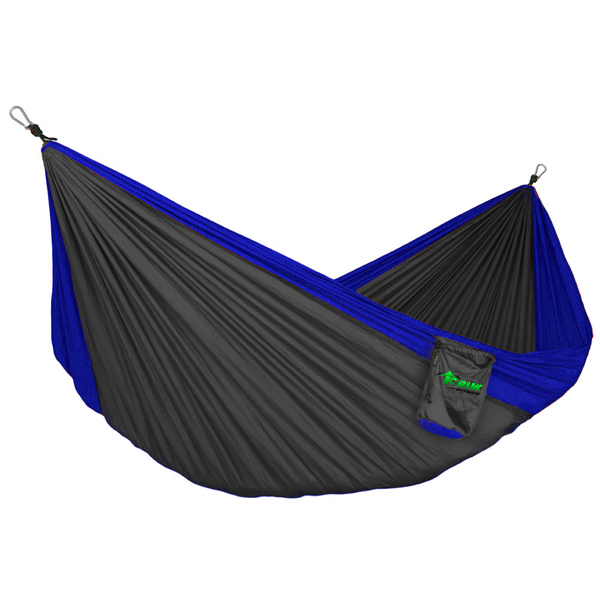  Nylon Double Portable Folding Hammock with Heavy Duty Triple Interlocking Stitching