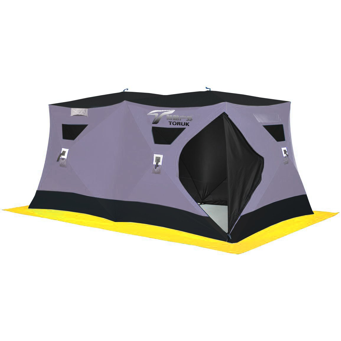 Insulated or non-insulated pop up portable Ice shelter for 8-10 persons 