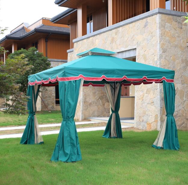 Aluminum Alloy Frame Easy Assembling Outdoor Rome Garden Luxury Gazebo with Mosquito Net