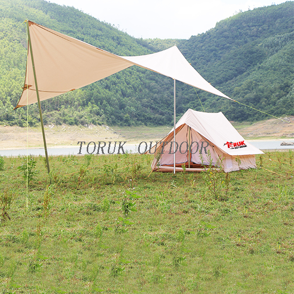 Luxury Dream House Cotton Canvas Family Camping Bell Tent Outdoor Waterproof 