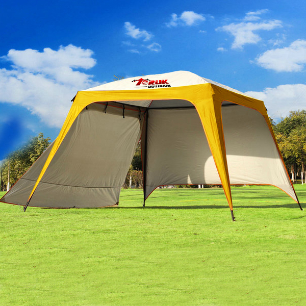 4x4m Canopy Shelter with Steel Poles Frame for Camping Hiking