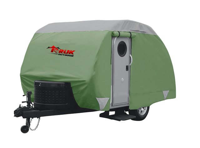  Waterproof Superior Teardrop Travel Trailer Storage Cover Fits Up To 18' 8" Long And 6' Wide