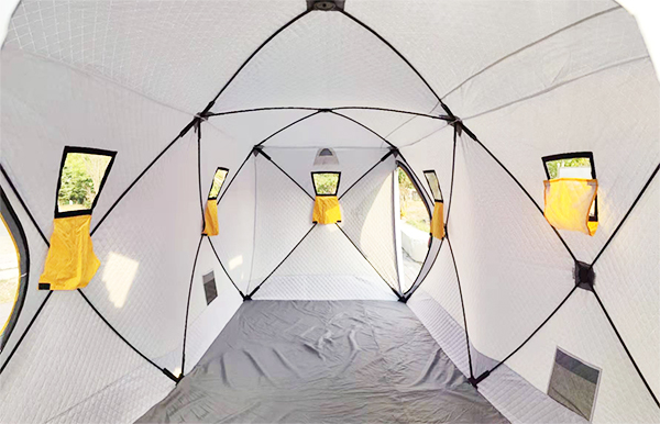 Double Room FatFish Series Pop-Up Portable Ice Fishing Shelter for 6-8 Persons 