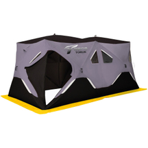 Insulated or non-insulated pop up portable Ice shelter for 8-10 persons 