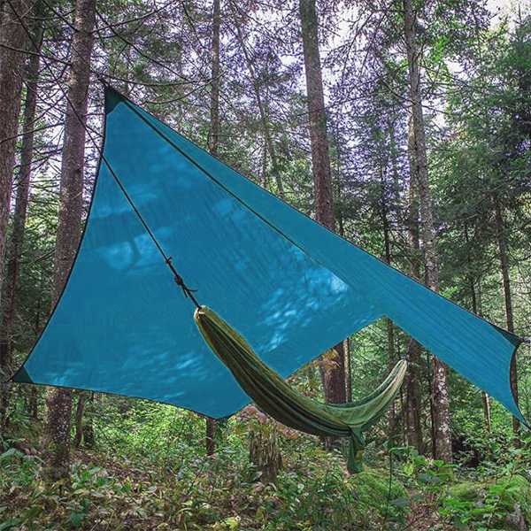  Sunshade Rain Fly Tarp Hammock Rain Fly Portable Waterproof Camping Tarp Shelter