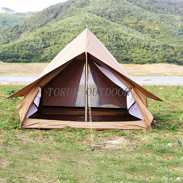 Luxury Dream House Cotton Canvas Family Camping Bell Tent Outdoor Waterproof 