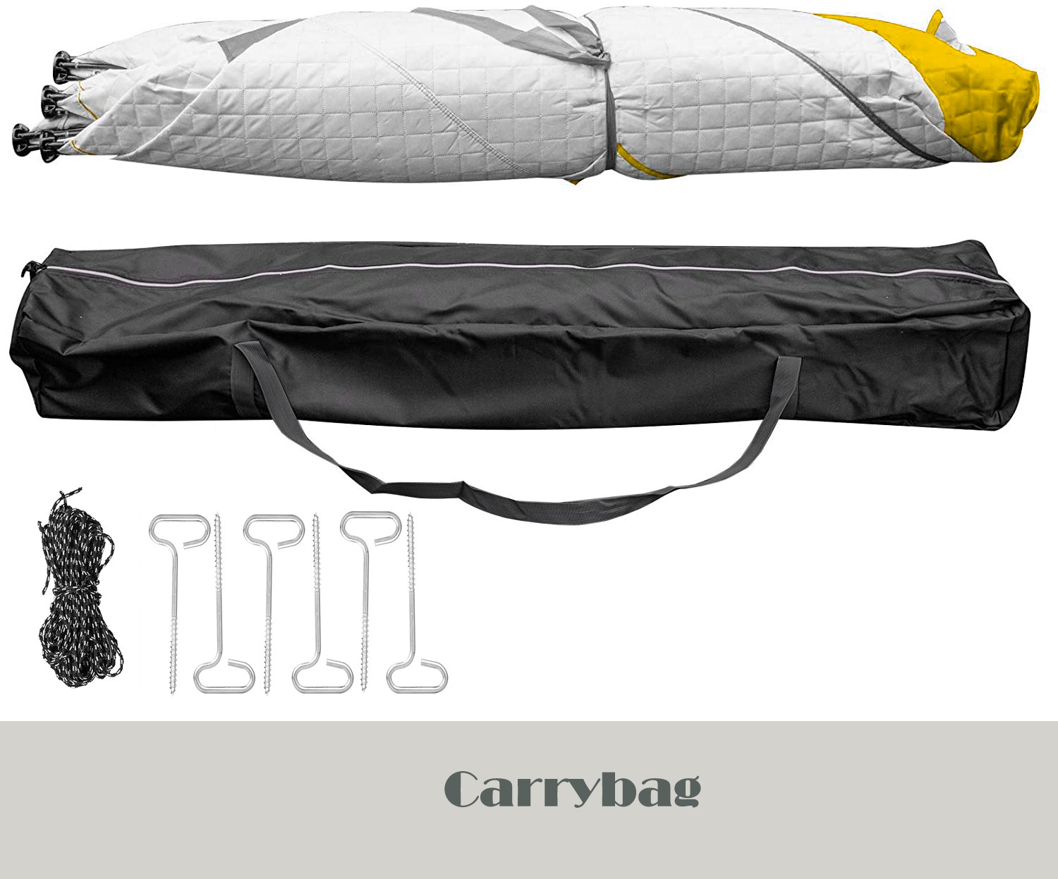 Ice Fishing Tent 5-6 Persons Waterproof with Thermal Layer Ventilation Windows Carrybag
