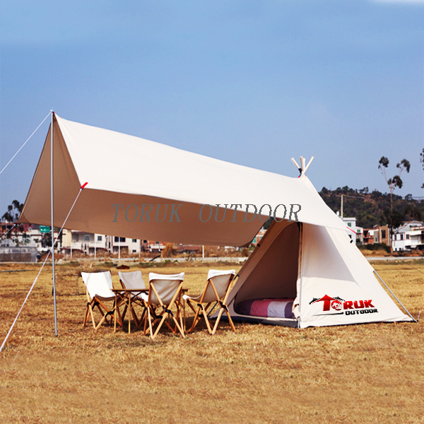 Cotton Canvas Pyramid Tent Suitable for Indoor And Outdoor Teepee Tent 
