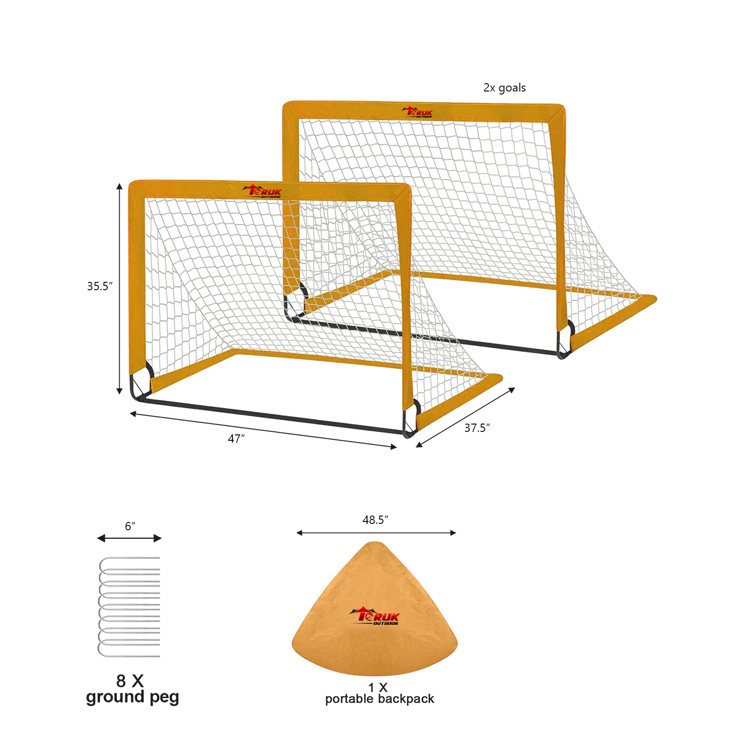 Portable Soccer Goal Training Equipment for Backyard Set 