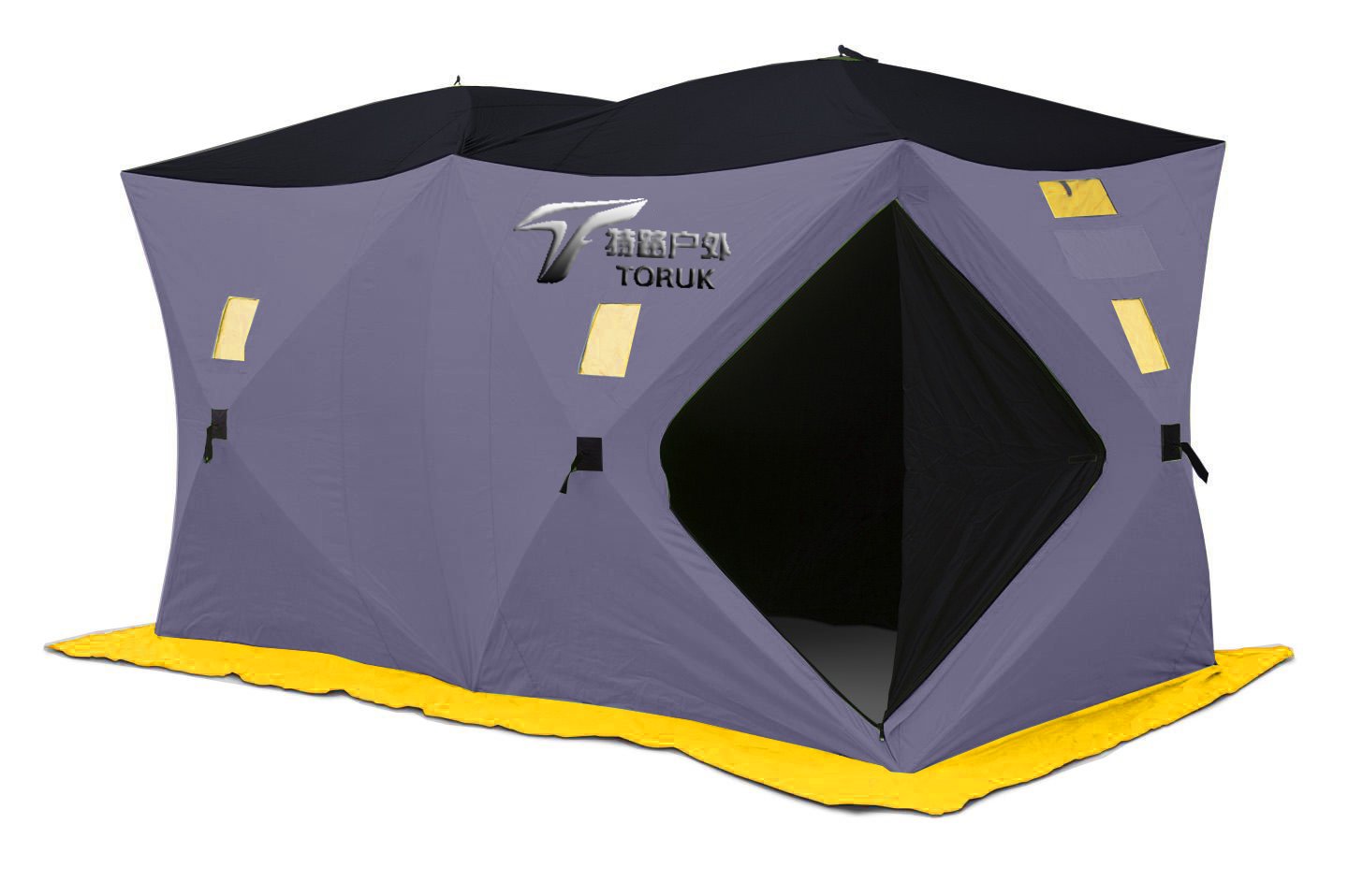 Insulated or non-insulated pop up portable Ice shelter for 8-10 persons 